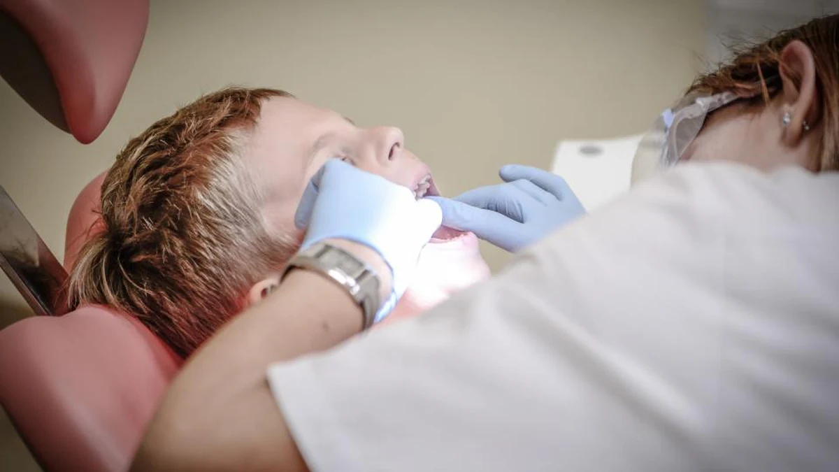 A dental treatment session in progress