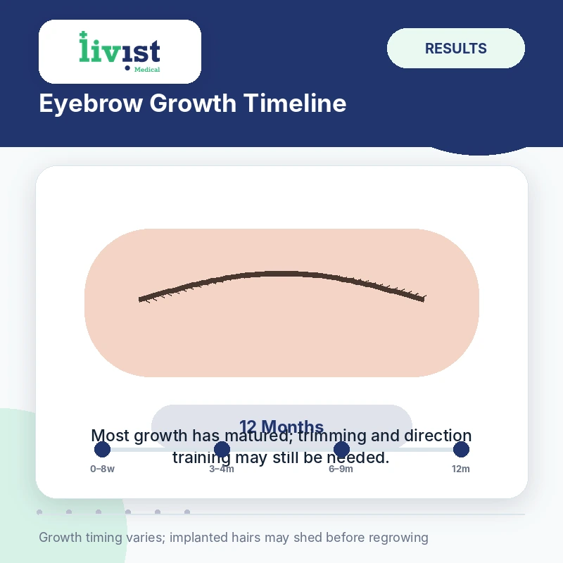 Eyebrow transplant final result at twelve months