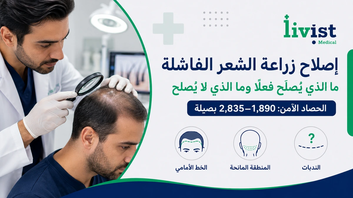 إصلاح زراعة الشعر الفاشلة: ما يُصلَح وما لا يُصلَح