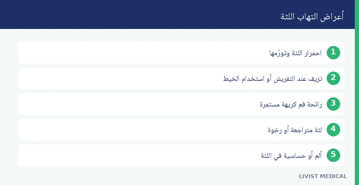 أعراض التهاب اللثة