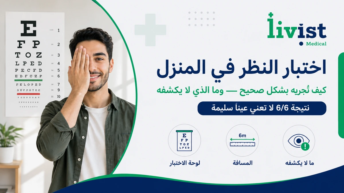 اختبار النظر في المنزل: الطريقة الصحيحة ومتى تقلق