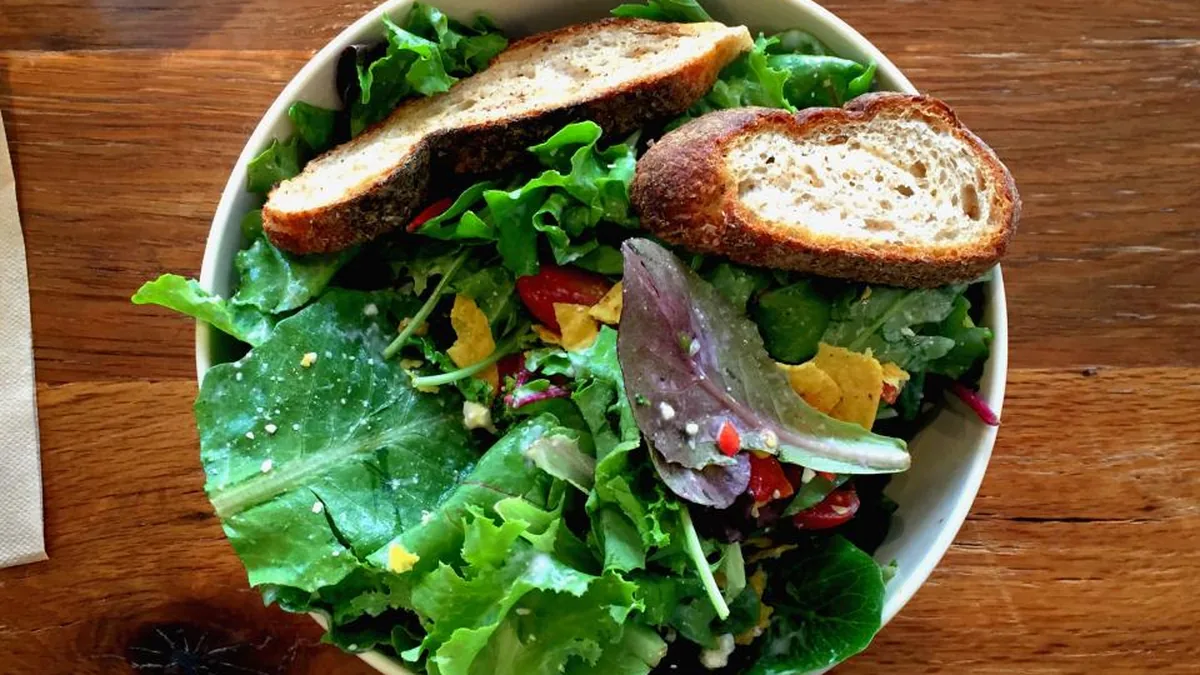 A balanced meal of vegetables and grains