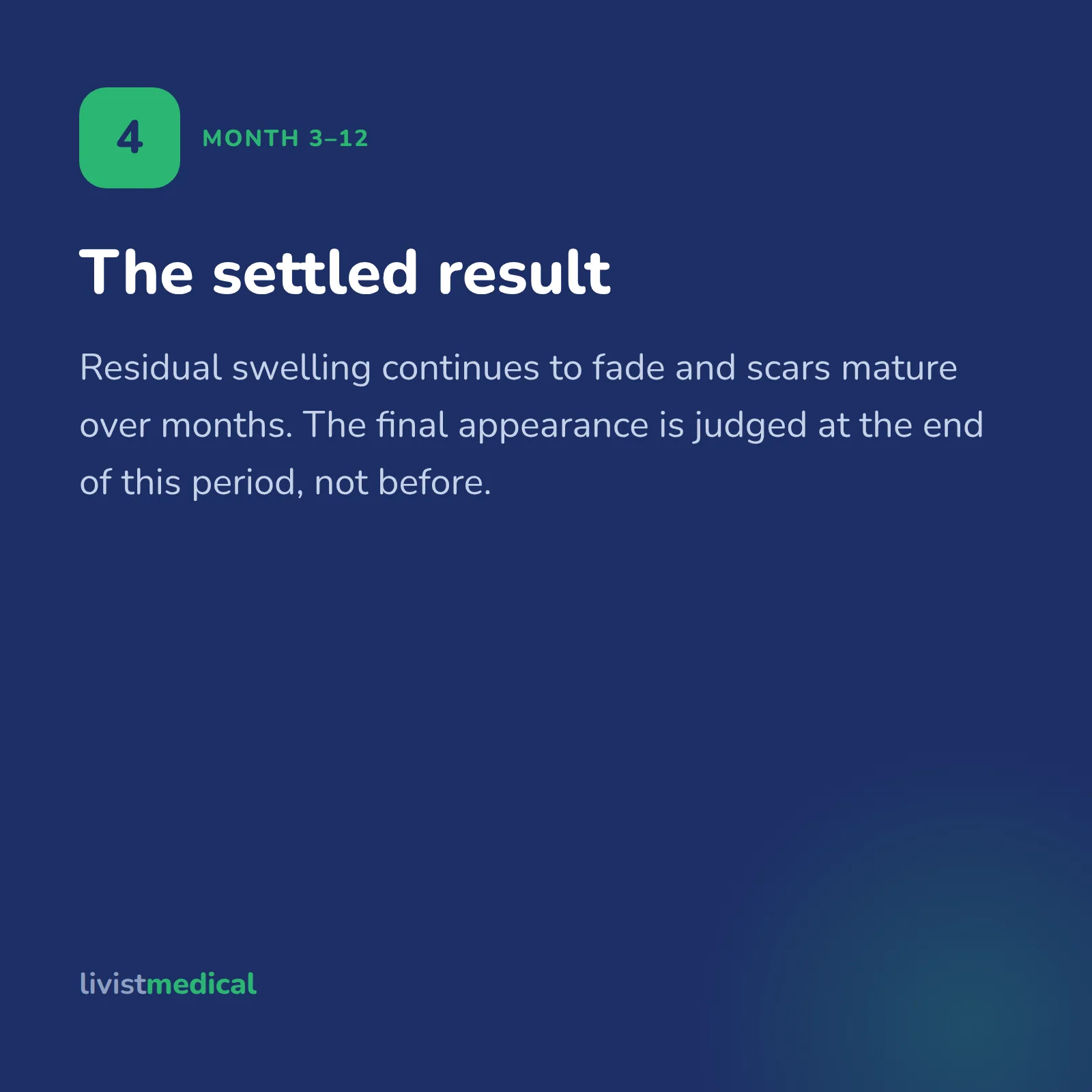 Facelift recovery months three to twelve: the settled result